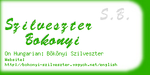 szilveszter bokonyi business card
